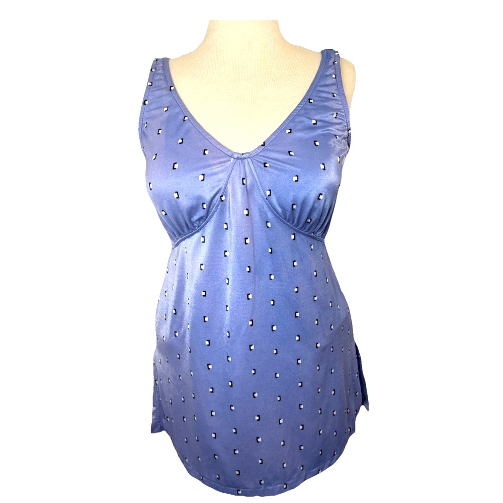 VINTAGE Swim Dress Large Pinup Bullet Bra 50s Maxine of Hollywood Lavender USA L